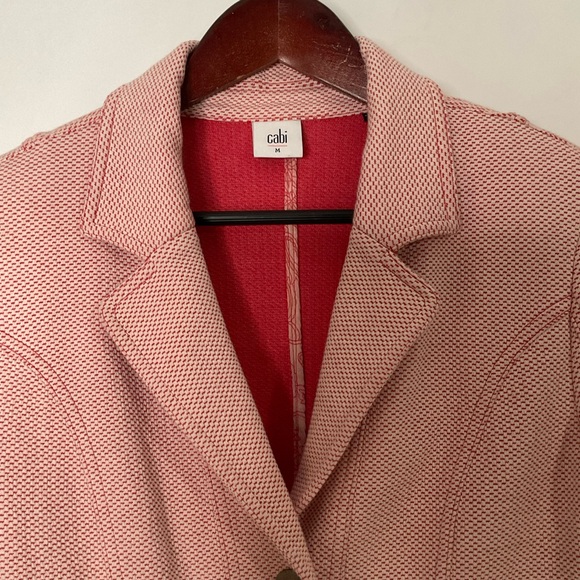Cabi #5301 Amelia Coral Pink Button Up Bomber Jacket; Size Medium - Picture 6 of 16
